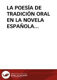 LA POESÍA DE TRADICIÓN ORAL EN LA NOVELA ESPAÑOLA CONTEMPORANEA: MIGUEL DELIBES / Garcia Mateos, Ramón | Biblioteca Virtual Miguel de Cervantes