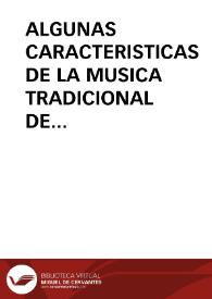 ALGUNAS CARACTERISTICAS DE LA MUSICA TRADICIONAL DE LOS VAQUEIROS DE ALZADA / Represa Perez, Fernando | Biblioteca Virtual Miguel de Cervantes