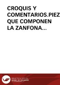 CROQUIS Y COMENTARIOS.PIEZAS QUE COMPONEN LA ZANFONA SEGUN EL CROQUIS ADJUNTO / Perez, Félix | Biblioteca Virtual Miguel de Cervantes