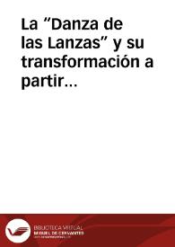 La “Danza de las Lanzas” y su transformación a partir de Matilde de la Torre / Gomarin Guirado, Fernando | Biblioteca Virtual Miguel de Cervantes