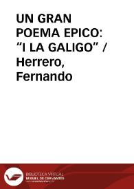 UN GRAN POEMA EPICO: “I LA GALIGO” / Herrero, Fernando | Biblioteca Virtual Miguel de Cervantes