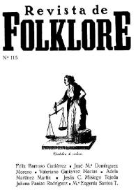 Revista de Folklore. Tomo 10b. Núm. 115, 1990 | Biblioteca Virtual Miguel de Cervantes