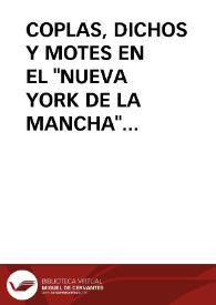 COPLAS, DICHOS Y MOTES EN EL "NUEVA YORK DE LA MANCHA" (VIANOS) / Gutierrez Macias, Valeriano | Biblioteca Virtual Miguel de Cervantes