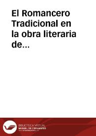 El Romancero Tradicional en la obra literaria de Manuel Llano / Gomarin Guirado, Fernando | Biblioteca Virtual Miguel de Cervantes