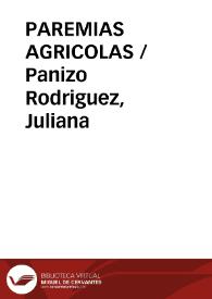 PAREMIAS AGRICOLAS / Panizo Rodriguez, Juliana | Biblioteca Virtual Miguel de Cervantes