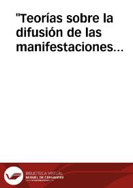 "Teorías sobre la difusión de las manifestaciones orales en diferentes culturas" / Lorenzo Velez, Antonio | Biblioteca Virtual Miguel de Cervantes