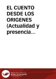 EL CUENTO DESDE LOS ORIGENES (Actualidad y presencia del”Rey Lear”) / Herrero, Fernando | Biblioteca Virtual Miguel de Cervantes