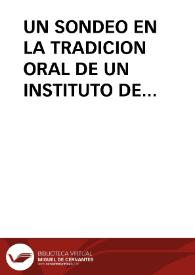 UN SONDEO EN LA TRADICION ORAL DE UN INSTITUTO DE PARLA.CUATRO CUENTOS FOLKLORICOS DE MADRIGALEJO (CÁCERES) / Garrosa Gude, José Luis | Biblioteca Virtual Miguel de Cervantes