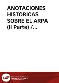 ANOTACIONES HISTORICAS SOBRE EL ARPA (II Parte) / Varela De Vega, Juan Bautista | Biblioteca Virtual Miguel de Cervantes