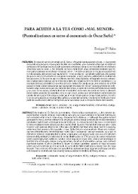 Para acudir a la TEA como "mal menor" (Puntualizaciones en torno al comentario de Óscar Sarlo) / Enrique P. Haba | Biblioteca Virtual Miguel de Cervantes