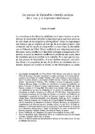 Las proezas de Esplandián, comedia anónima del s. XVII, y su hipotexto caballeresco / Claudia Demattè | Biblioteca Virtual Miguel de Cervantes