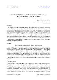 Análisis del riesgo de inundación en Mottilla del Palancar (Cuenca, España) / Alberto Martínez Escribano | Biblioteca Virtual Miguel de Cervantes