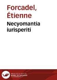 Necyomantia iurisperiti | Biblioteca Virtual Miguel de Cervantes