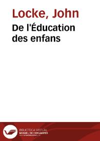 De l'Éducation des enfans | Biblioteca Virtual Miguel de Cervantes