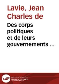 Des corps politiques et de leurs gouvernements ... | Biblioteca Virtual Miguel de Cervantes