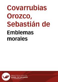 Emblemas morales | Biblioteca Virtual Miguel de Cervantes