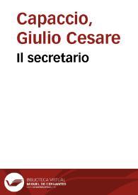 Il secretario | Biblioteca Virtual Miguel de Cervantes