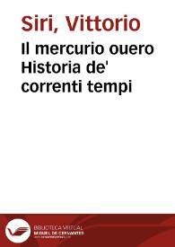 Il mercurio ouero Historia de' correnti tempi | Biblioteca Virtual Miguel de Cervantes