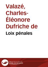 Loix pénales | Biblioteca Virtual Miguel de Cervantes