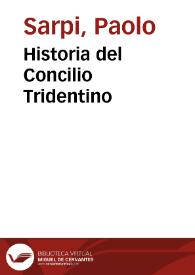 Historia del Concilio Tridentino | Biblioteca Virtual Miguel de Cervantes