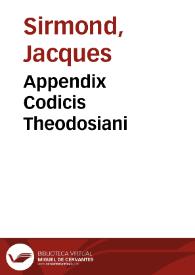 Appendix Codicis Theodosiani | Biblioteca Virtual Miguel de Cervantes