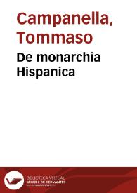 De monarchia Hispanica | Biblioteca Virtual Miguel de Cervantes