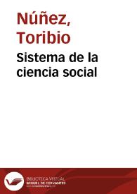 Sistema de la ciencia social | Biblioteca Virtual Miguel de Cervantes