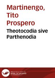 Theotocodia sive Parthenodia | Biblioteca Virtual Miguel de Cervantes