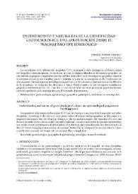 Entendimiento y naturaleza de la cientificidad geotecnológica: una aproximación desde el pragmatismo epistemológico / Antonio Moreno Jiménez | Biblioteca Virtual Miguel de Cervantes