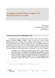 Un ejemplo del éxito de Moreto en el siglo XVIII: el caso de "El poder de la amistad" / Miguel Zugasti | Biblioteca Virtual Miguel de Cervantes