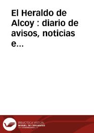 El Heraldo de Alcoy : diario de avisos, noticias e intereses generales. Año VI Núm. 1284 - 1901 3 diciembre | Biblioteca Virtual Miguel de Cervantes