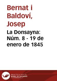 La Donsayna [Texto impreso]. Núm. 8 - 19 de enero de 1845 | Biblioteca Virtual Miguel de Cervantes