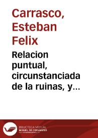 Relacion puntual, circunstanciada de la ruinas, y extragos causados por los terremotos, que se sintieron en varias partes del Reyno de Valencia, los dias 23 de marzo, y 2 de abril de 1748 sacada de las noticias testimoniales, remitidas por los gobernadores ... al ... Capitan General ... | Biblioteca Virtual Miguel de Cervantes