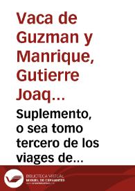 Suplemento, o sea tomo tercero de los viages de Enrique Wanton al pais de las monas ... | Biblioteca Virtual Miguel de Cervantes