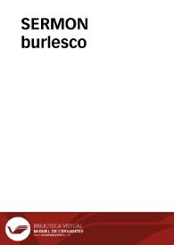 SERMON burlesco | Biblioteca Virtual Miguel de Cervantes