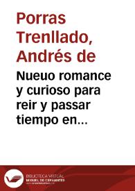 Nueuo romance y curioso para reir y passar tiempo en que se dà cuenta de una cruel y sangrienta batalla que ... tuvo el valiente ... Leon, rey de los animales con el famoso ... Grillo rey de las sabandijas | Biblioteca Virtual Miguel de Cervantes