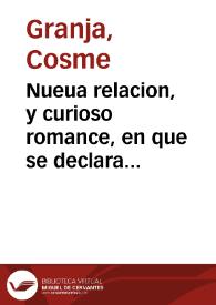 Nueua relacion, y curioso romance, en que se declara un caso que sucedio en la ciudad de Lisboa co[n] un cavallero llamado don Pedro de Roxas : declarase lo que le passo con una dama, que se llamava doña Antonia, a quien el burlo cautelosamente : y tambien se refiere la bizarria con que la dama tomo la venganza desta ofensa por su propia mano : de don Pedro de Roxas | Biblioteca Virtual Miguel de Cervantes