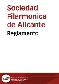 Reglamento | Biblioteca Virtual Miguel de Cervantes