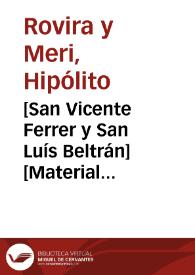 [San Vicente Ferrer y San Luís Beltrán] [Material gráfico] | Biblioteca Virtual Miguel de Cervantes