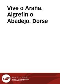 Vive o Araña. Aigrefin o Abadejo. Dorse | Biblioteca Virtual Miguel de Cervantes