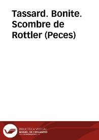 Tassard. Bonite. Scombre de Rottler (Peces) | Biblioteca Virtual Miguel de Cervantes