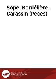 Sope. Bordélière. Carassin (Peces) | Biblioteca Virtual Miguel de Cervantes