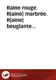 Raine rouge. R[aine] marbrée. R[aine] beuglante (Reptiles) | Biblioteca Virtual Miguel de Cervantes