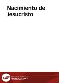 Nacimiento de Jesucristo | Biblioteca Virtual Miguel de Cervantes