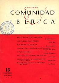 Comunidad ibérica : publicación bimestral. Año III, núm. 13, noviembre-diciembre 1964 | Biblioteca Virtual Miguel de Cervantes