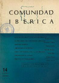 Comunidad ibérica : publicación bimestral. Año III, núm. 14, enero-febrero 1965 | Biblioteca Virtual Miguel de Cervantes