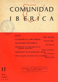 Comunidad ibérica : publicación bimestral. Año III, núm. 17, julio-agosto 1965 | Biblioteca Virtual Miguel de Cervantes