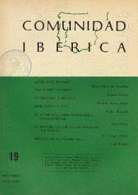 Comunidad ibérica : publicación bimestral. Año IV, núm. 19, noviembre-diciembre 1965 | Biblioteca Virtual Miguel de Cervantes