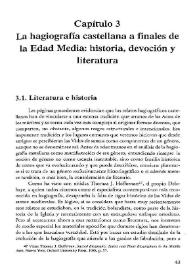 La hagiografía castellana a finales de la Edad Media: historia, devoción y literatura [Fragmento] / Fernando Baños Vallejo | Biblioteca Virtual Miguel de Cervantes