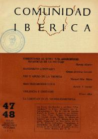 Comunidad ibérica : publicación bimestral. Año VIII, núm. 47-48, julio-octubre 1970 | Biblioteca Virtual Miguel de Cervantes